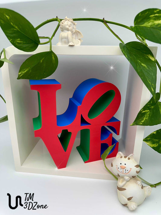 LOVE Skulptur, Inspiriert von Robert Indiana - LOVE Skulptur, Inspiriert von Robert Indiana - TM Zone Shop